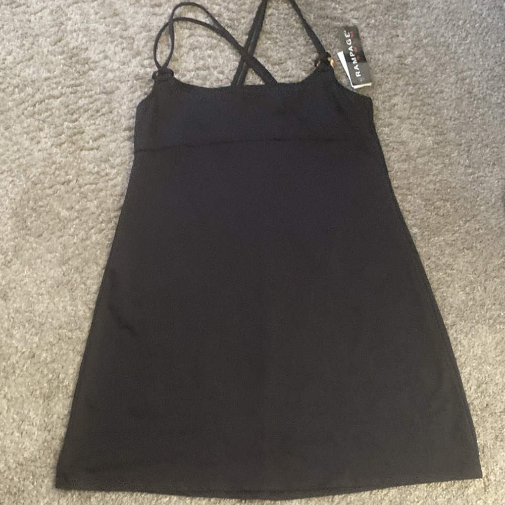 Rampage Swim Dress Beach CoverUp Black - Sz L